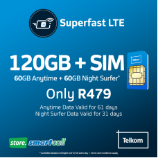 SIM Only + 120GB Telkom Data Bundle